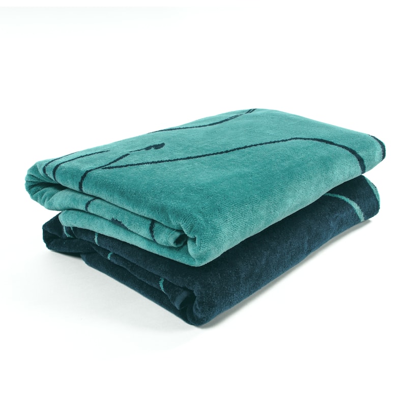 Mystic Dolphin Cotton Oversized 2-Piece Beach Towel Set by Superior