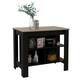 Brooklyn Contemporary Kitchen Island with Shelves