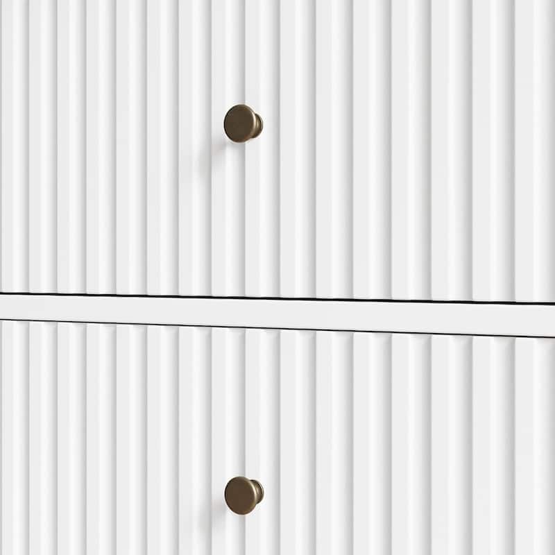 Fluted 6 Drawer Dresser, Modern Closet Organizer Dressers