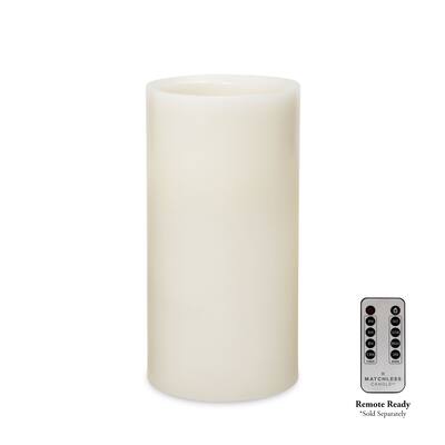 Push Button 3" x 6" Pillar LED Candle by Matchless Candle Co.