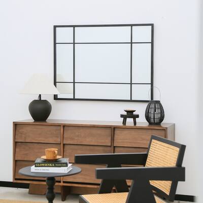 Rectangle Metal Wall mirror, Window Pane Mirror