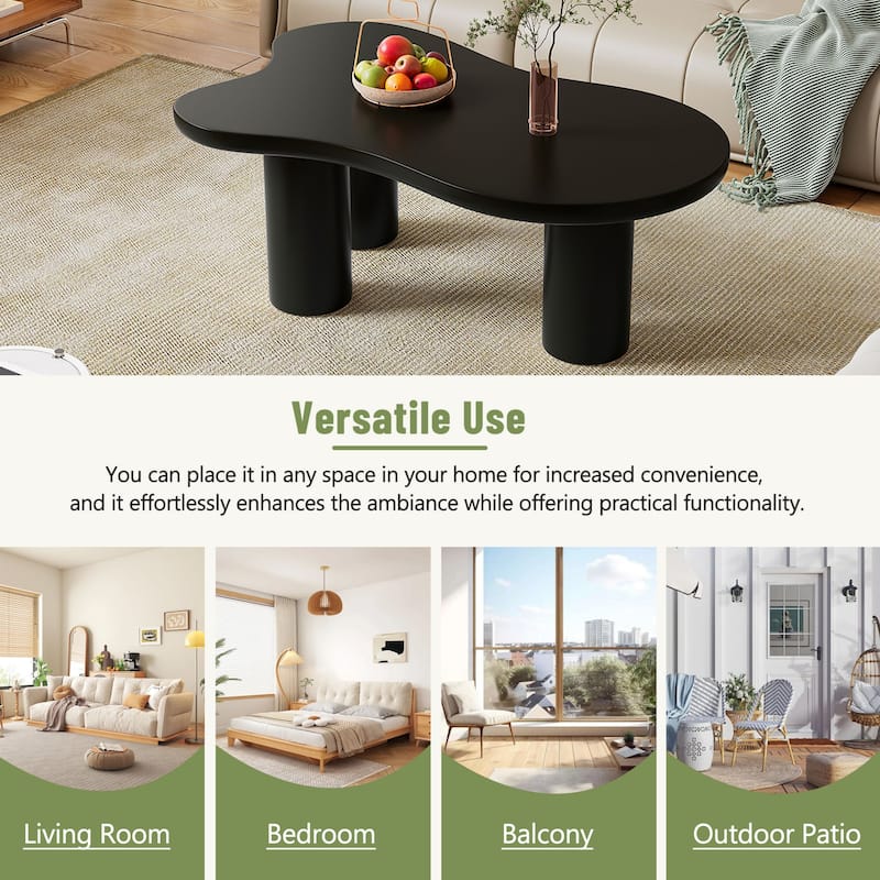 Cloud shaped easy to assemble coffee table