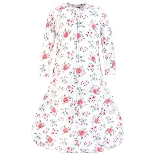 Hudson Baby Infant Girl Long Sleeve Cotton Jersey Sleeping Bag, Sack, Blanket, Vintage Floral