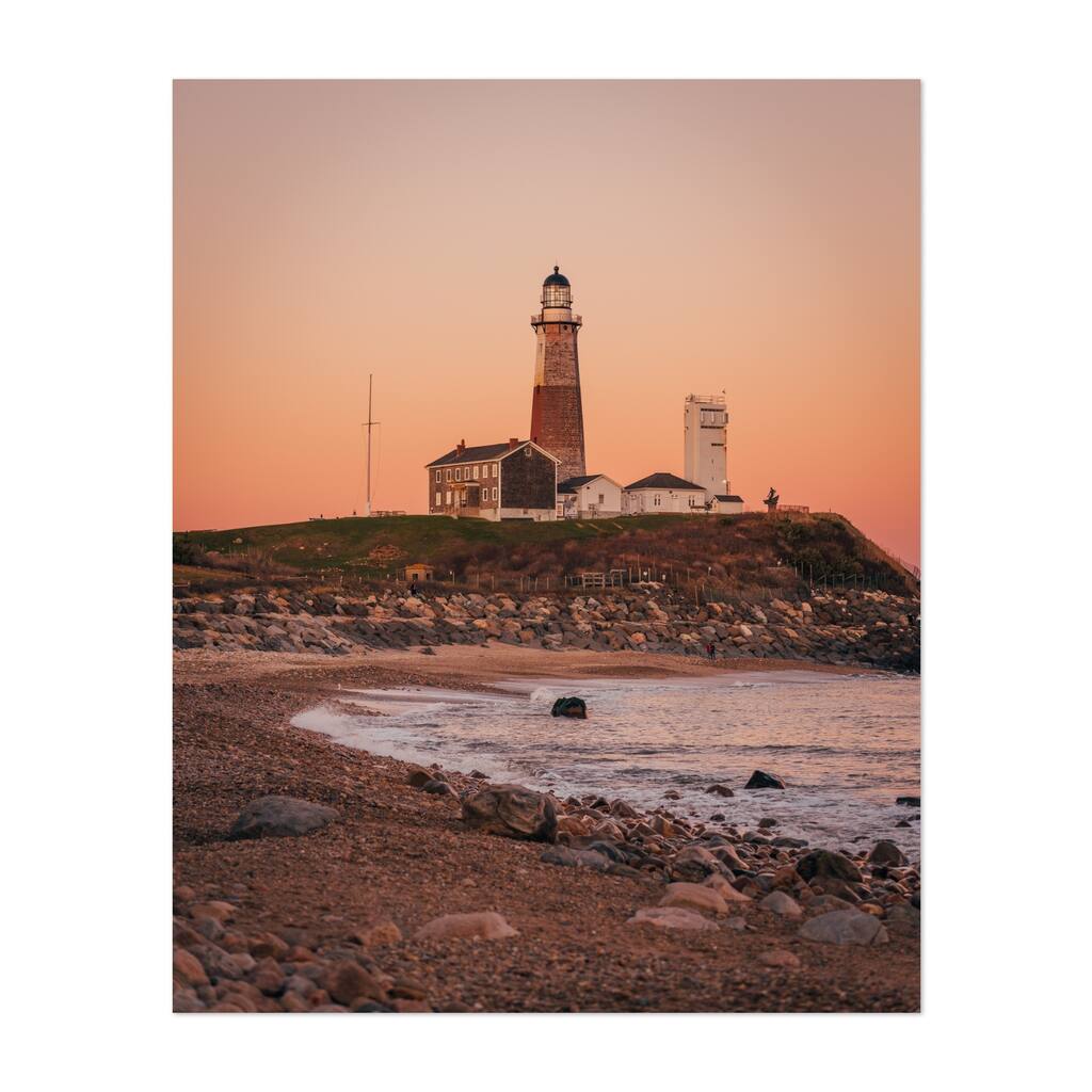 Montauk Lighthouse Museum New York Photography Beach Art Print/Poster