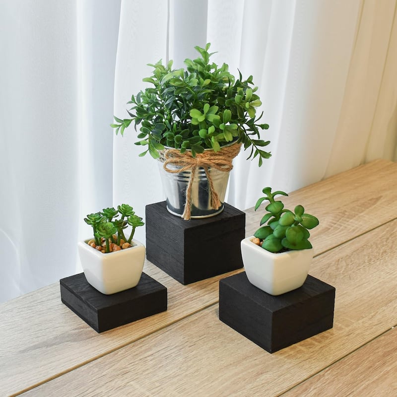 Wooden 3 Pcs Square Risers for Display