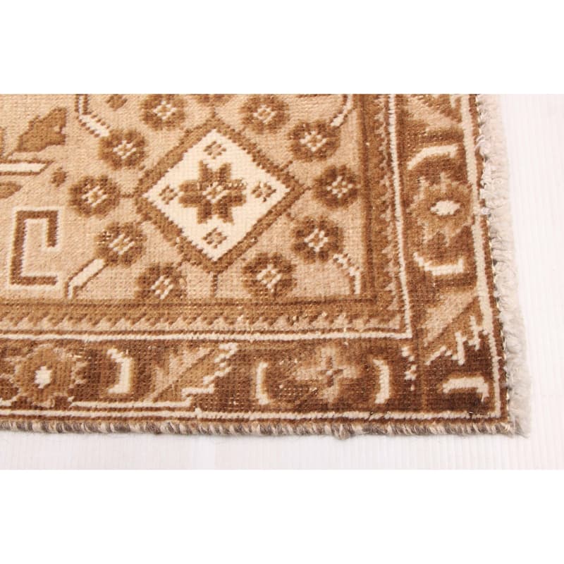 ECARPETGALLERY Hand-knotted Antalya Vintage Cream Wool Rug - 9'6 x 12'7