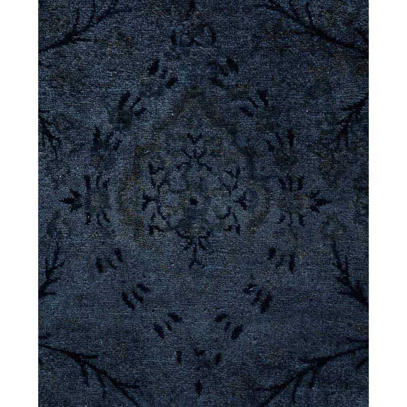 Overdyed One-of-a-Kind Hand-Knotted Area Rug - Black - 6' 1" x 9' 5"