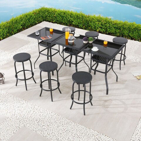 Patio Festival 9-Piece Outdoor Bar Height Dining Set