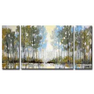 'Lakeside View III' 3 Pc Wrapped Canvas Wall Art Set by Norman Wyatt Jr.