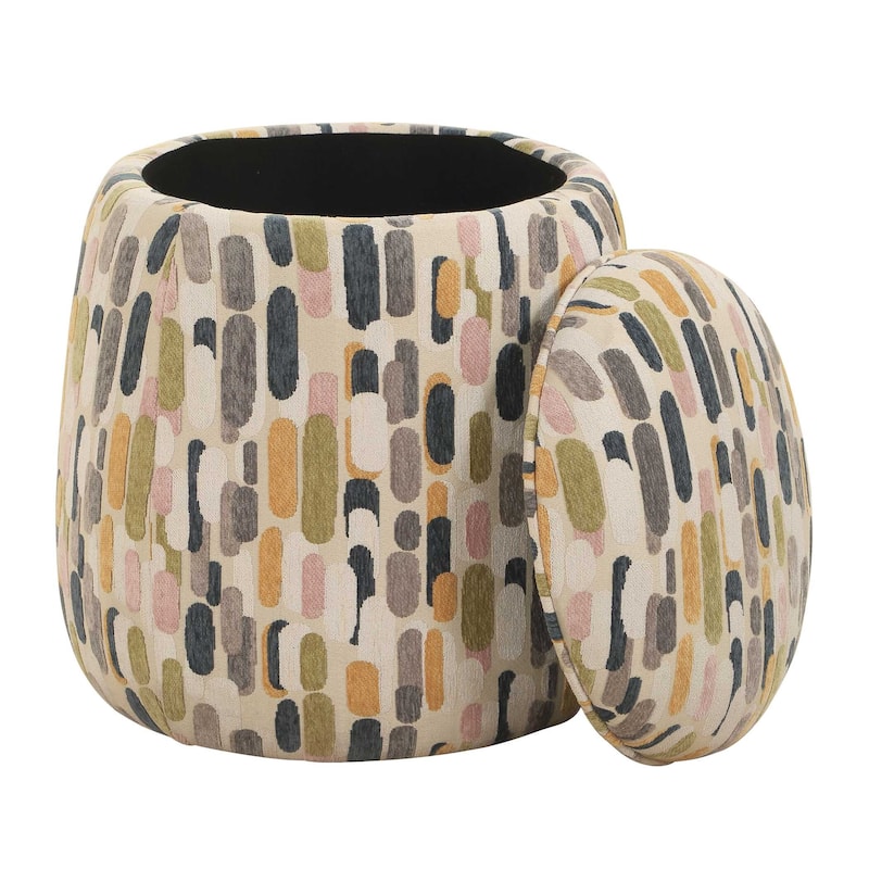 Uttermost Arem Upholstered Multi-Color Ottoman