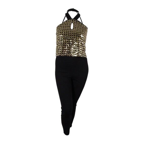 black and gold womens jumpsuit