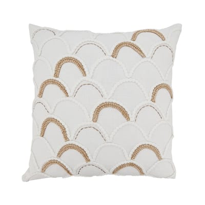 Shoreline Serenity Scallop Design Throw Pillow