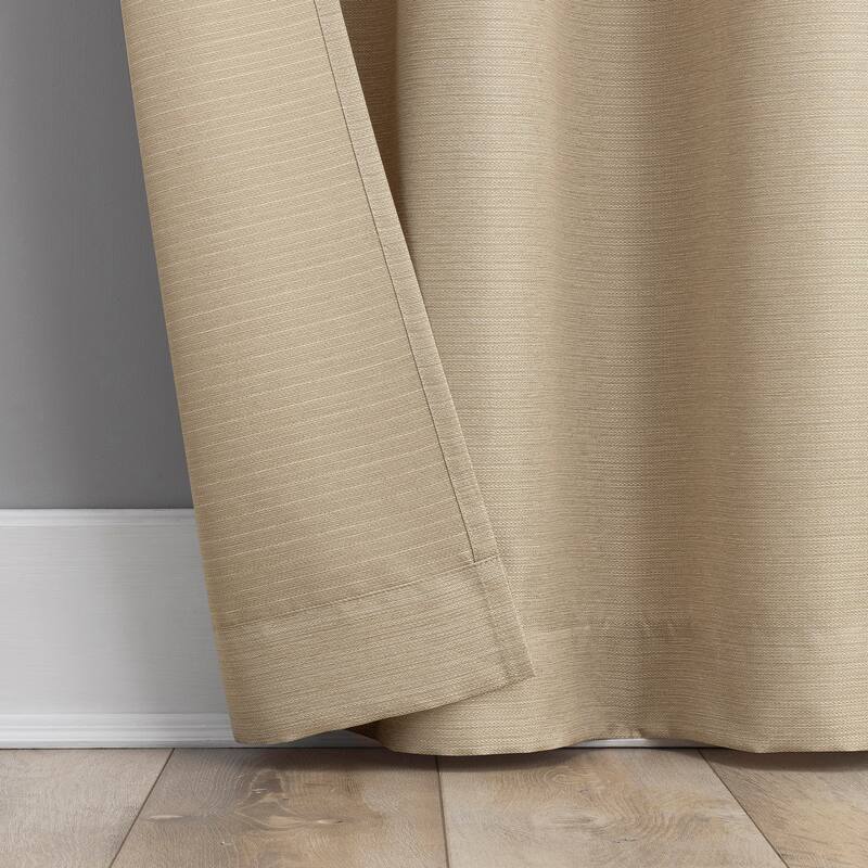 No. 918 Landon Textured Semi-Sheer Grommet 1-Piece Curtain Panel, Single Panel