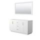 Option White, Brushed Gold Trim, No Top
