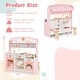 preview thumbnail 5 of 7, Double-Sided Kids Play Kitchen Set with Canopy and 2 Seats - 31" x 12" x 36" (L x W x H)