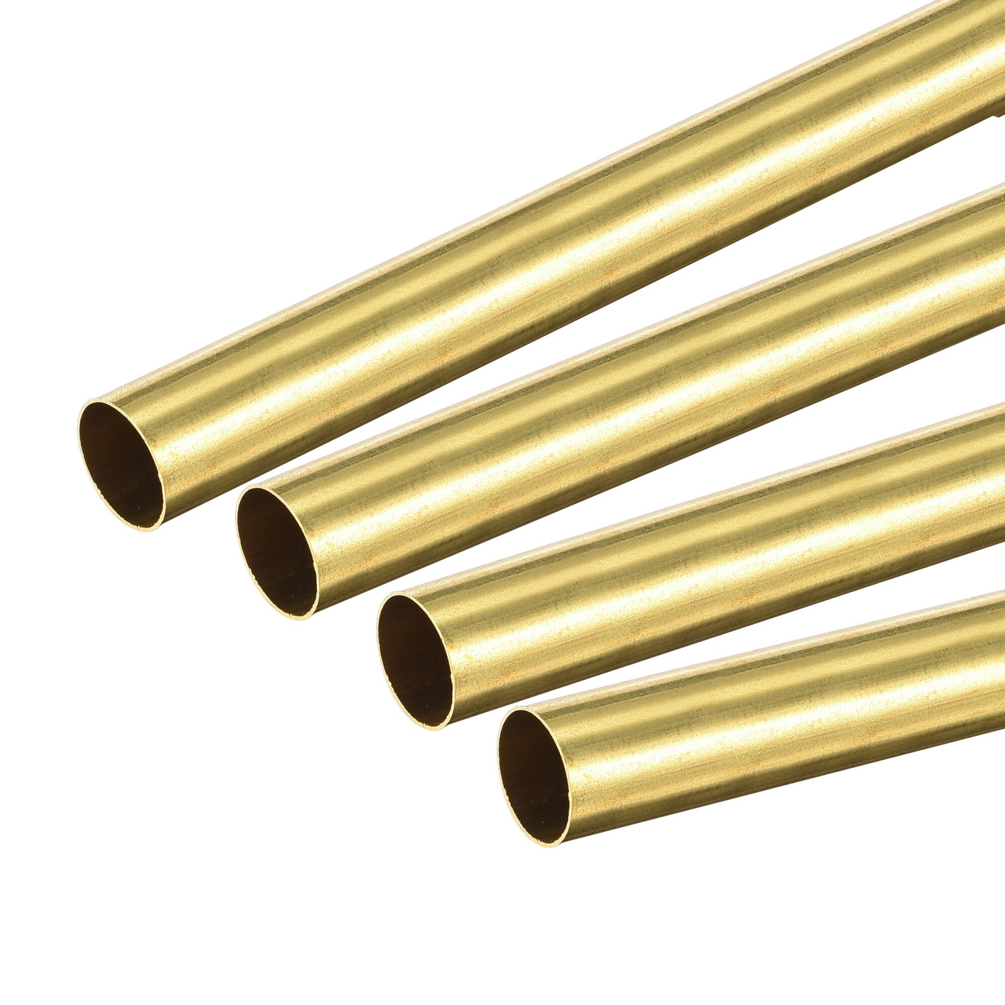 Brass Round Tube 300mm Length 9mm OD 0.5mm Wall Thickness Seamless Pipe Tubing 