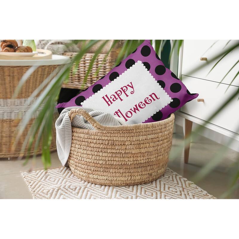 Halloween Happy Halloween Dots Accent Pillow