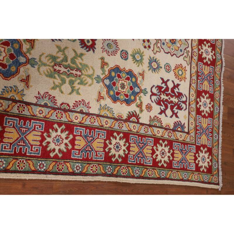 Kazak Floral Oriental Area Rug Hand-Knotted Bedroom Wool Carpet - 5'1" x 6'5"