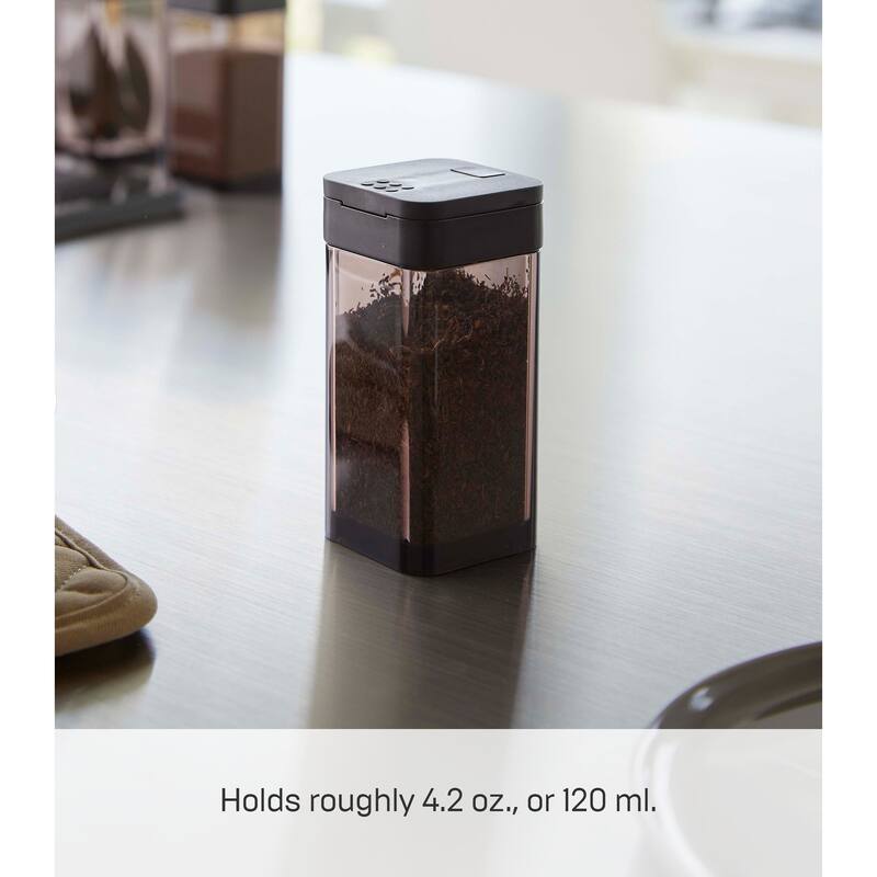 Yamazaki Home Spice Jar, Plastic - L 1.89 x W 1.89 x H 3.94 inches