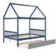 preview thumbnail 14 of 12, Solid Wood Full bed with Twin Size House Bed Frame with Trundle