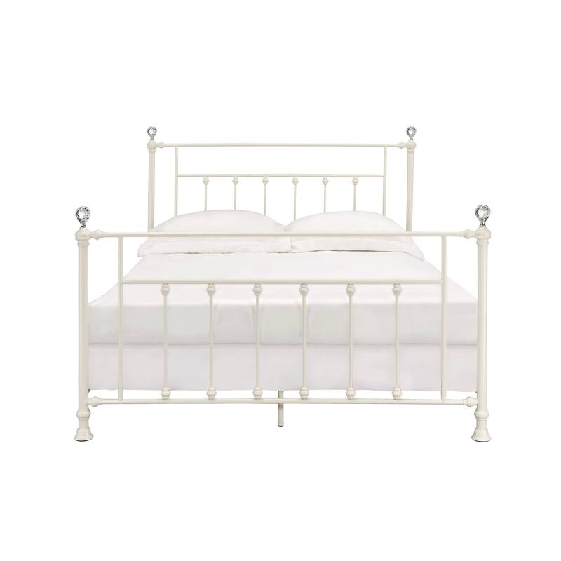 Comet White Finish Queen Bed