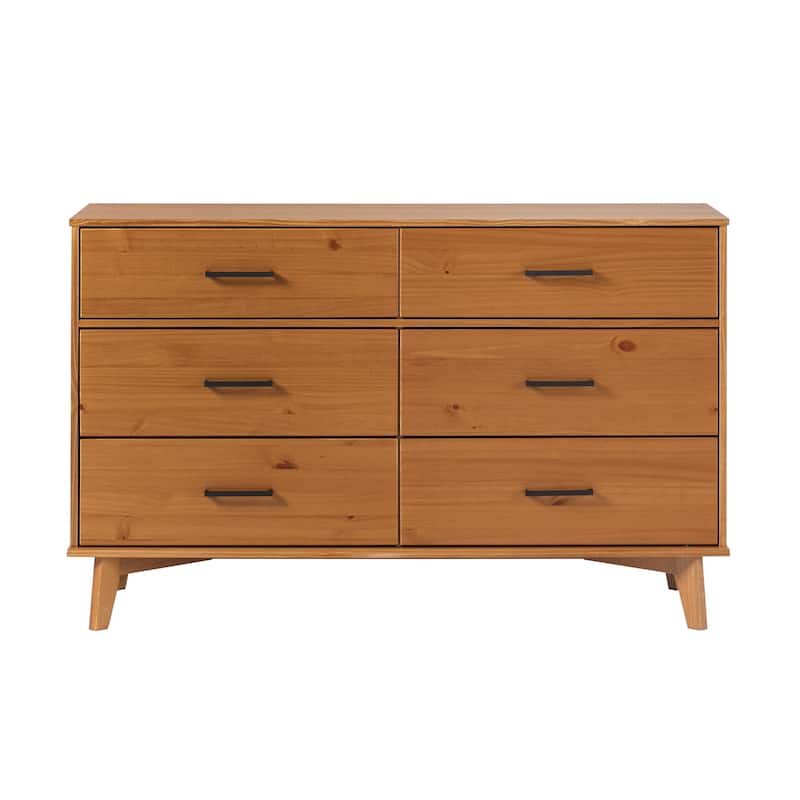 Middlebrook Modern Solid Wood 6-Drawer Dresser with Metal Handles