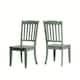 Option Antique Sage Green Chairs and Bench