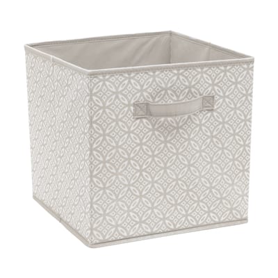 Simplify Boho Collapsible Storage Cube in Grey - 12" x 12" x 12"