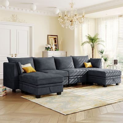 Merax Modern Large U-Shape Modular Sectional Sofa