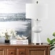 preview thumbnail 24 of 25, SAFAVIEH Lighting 30 inch Navy Lola Column Lamp (Set of 2)