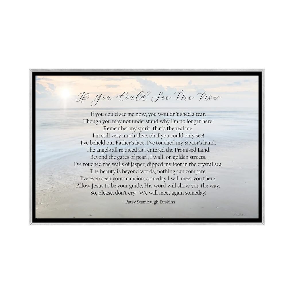 iCanvas "If You Could See Me Now - Ocean" by Lori Deiter Framed