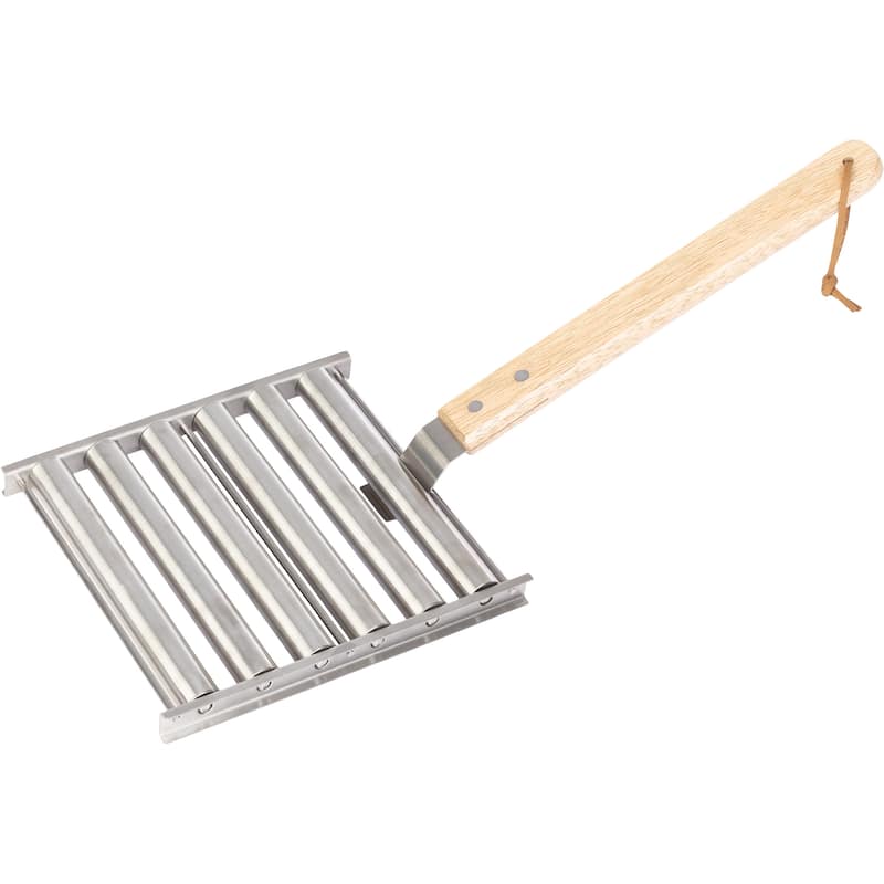 Great Northern Hotdog Roller for Grill - 5 Roller Capacity - Stainless Steel - Brown