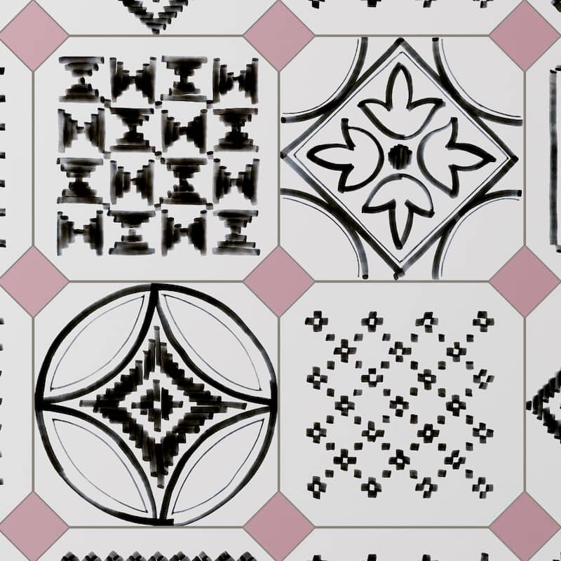 Merola Tile Vaudeville Taco Pink 1-5/8" x 1-5/8" Porcelain Floor and Wall Tile - Pallet ( Tiles)