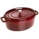 preview thumbnail 1 of 4, STAUB Cast Iron Oval Cocotte, Dutch Oven, 5.75-quart, serves 5-6, Made in France - 5.75-qt Grenadine