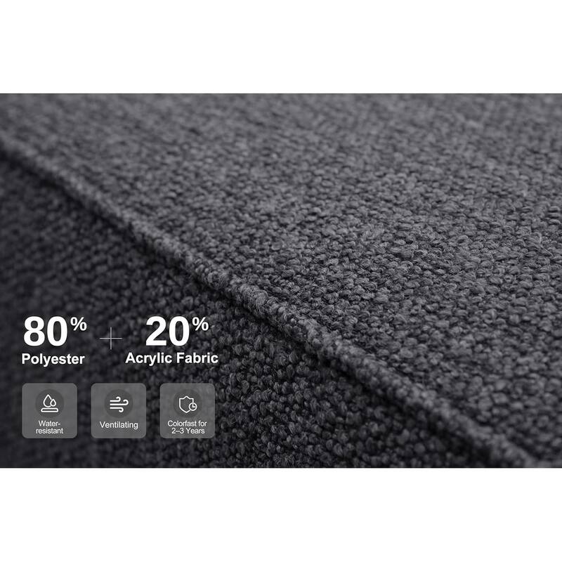 PURPLE LEAF Patio Furniture Set Outdoor Couch with 9.6" Thick Cushion Sofas for Yard Porch Deck, bronze with Table