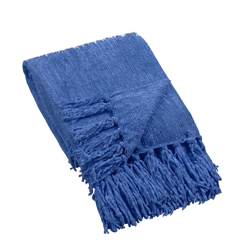 Crystal Chenille Knitted Throw