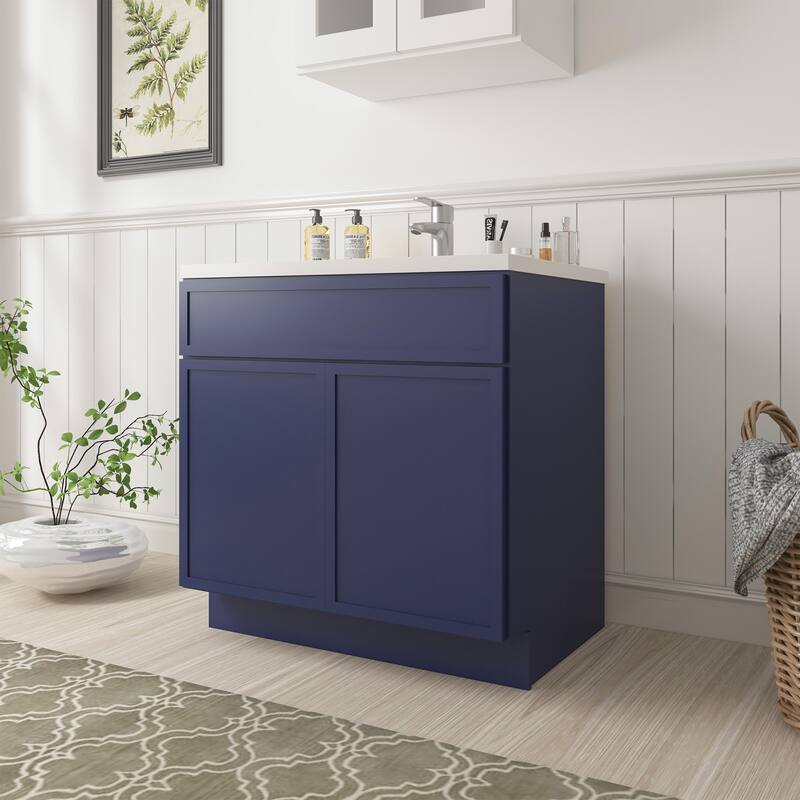 Vanity Art 30" Freestanding Single Base Storage Cabinet with Soft Close Doors
