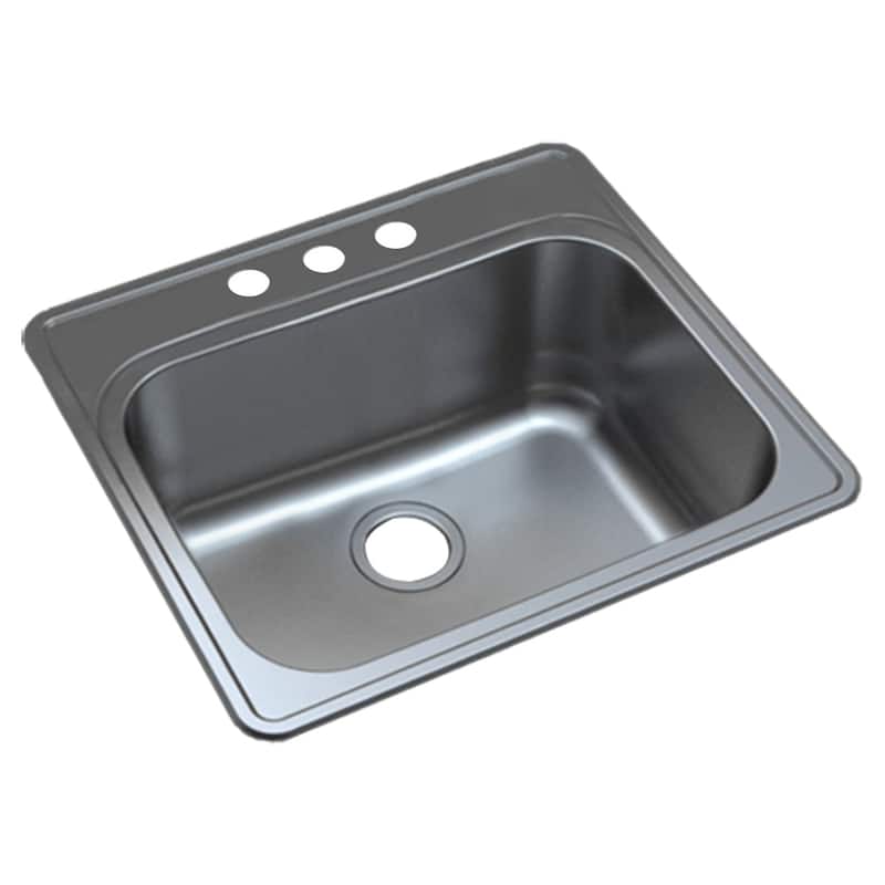 Transolid Meridian Stainless Steel 25-in x 22-in x 12-in Laundry Sink - 3
