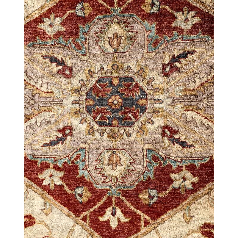 Oushak One-of-a-Kind Handmade Area Rug, Beige - 9' 1" x 12' 3"