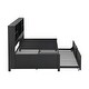 preview thumbnail 9 of 19, Twin Size Daybed with Trundle, Metal Captain Bed Frame with Storage Shelves & USB Ports for Small Space, No Box Spring Needed