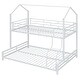 preview thumbnail 36 of 43, Metal House Bunk Bed, Twin over Full