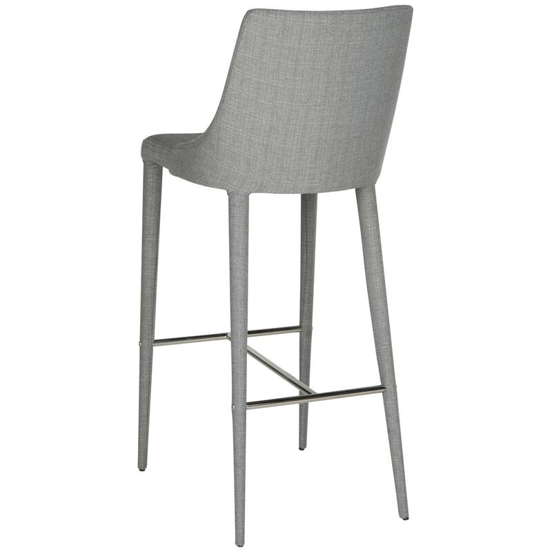 SAFAVIEH Carlene Mid-Century Dining Modern 42-inch White Leather Bar Stool - 21.2" x 18.9" x 41.8" - 21Wx19Dx42H
