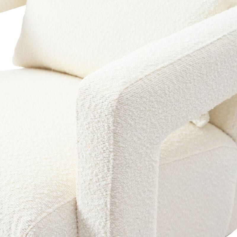 Smooth Right Angle Armrest Living Room Lounge Chair