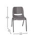 preview thumbnail 9 of 21, Ergonomic Shell Stack Chair with 16'' Seat Height