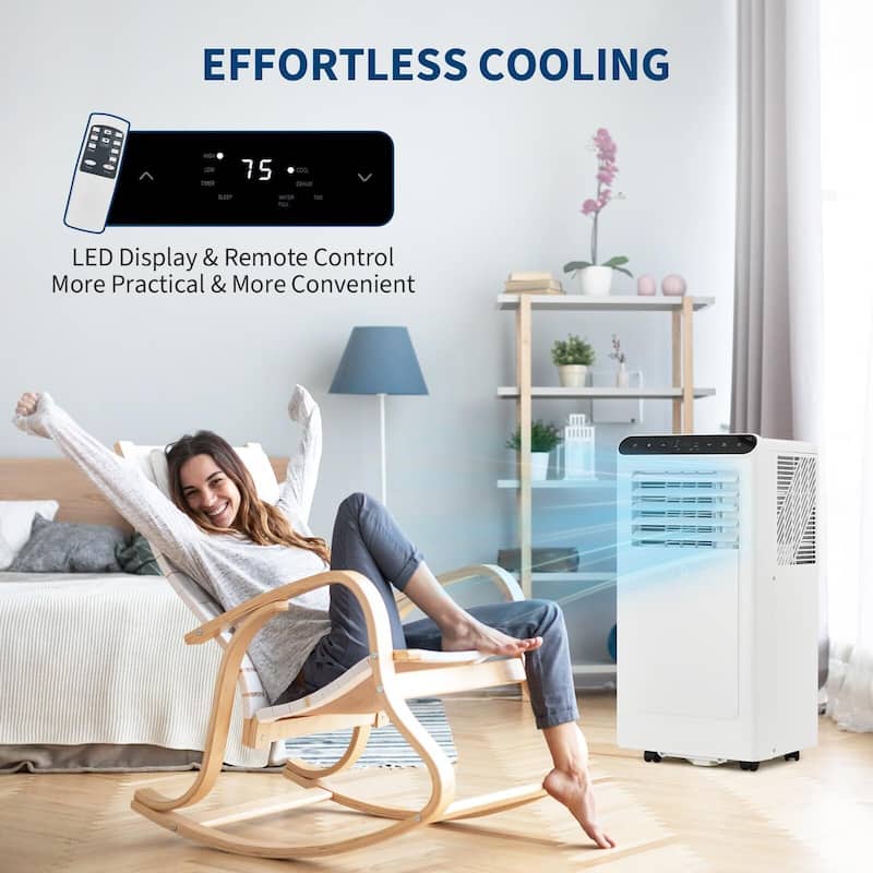 10000 BTU Portable Air Conditioner, Remote, 24H Timer, Sleep Mode