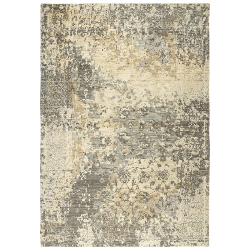 Alora Decor Euphoria Beige Floral Wool Rug - 3' x 5' - Beige