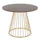 Option Walnut Wood/Gold Metal