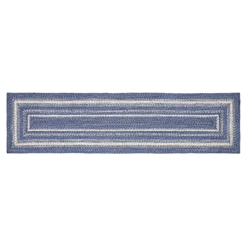 Great Falls Blue Jute Rug/Runner Rect w/ Pad 24x96
