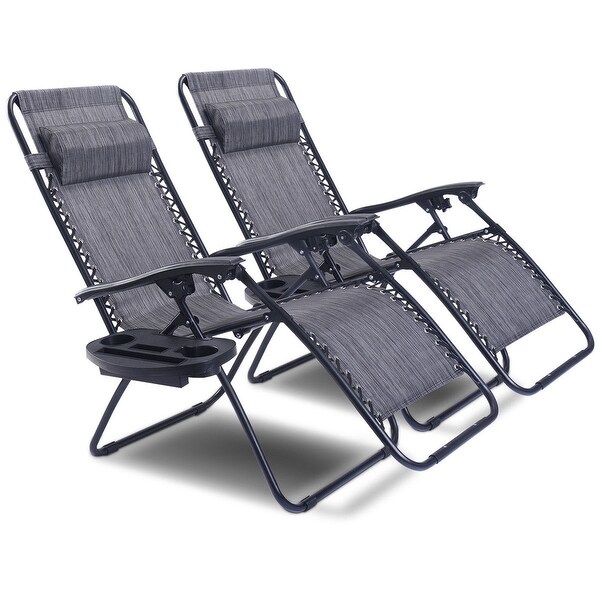 costway 2pc zero gravity chairs