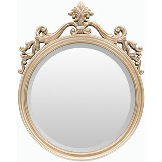 Alyson Polyurethane Framed Small Size Round Wall Mirror - 19.5" x 25"